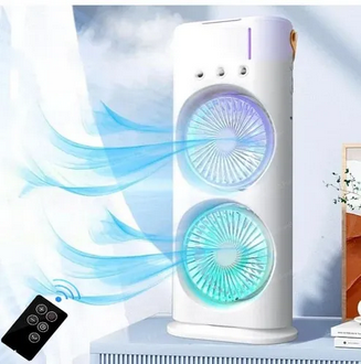 3 in 1 Rechargeable fan Remote Control Double Head Spray Cooling Fan